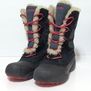 Columbia Tech Lite black/charcoal boots big girl size 5 EU 37.5
